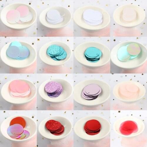 IPatches 30mm 40mm 50mm Flat Round Large Sequins DIY Apparel Sewing & Sequin Fabric For Bag Garden Dress Decoration Accessories