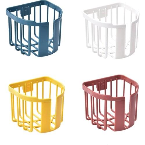 Simple Bathroom Toilet Paper Rack Adhesive Organizer Convenience No-Drill Leachate Large Capacity Holder