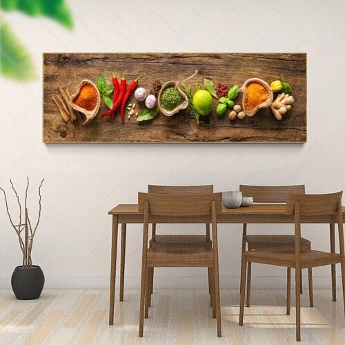 Modern Food Painting Modern Spices Poster Canvas Modular Picture For Kitchen Restaurant Home Decoration Wall Art Printed