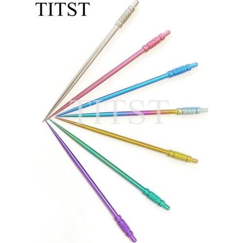 TITST Titanium tusuk gigi Eco-Friendly Ultralight Portable Titanium Alloy toothpick ( ONE LOT = 10PCS )