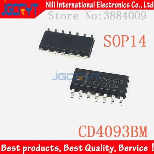 10 unids/lote CD4093BM96 CD4093BM cd4093B SOP14 3.9mm Schmitt trigger chip