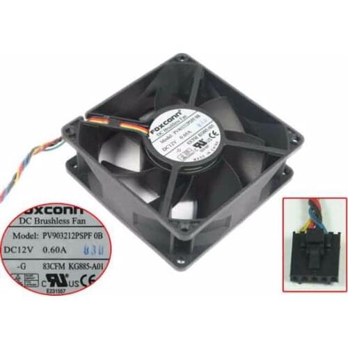 Foxconn PV903212PSPF 0A DC 12V 0.60A 92x92x32mm Server Cooling Fan
