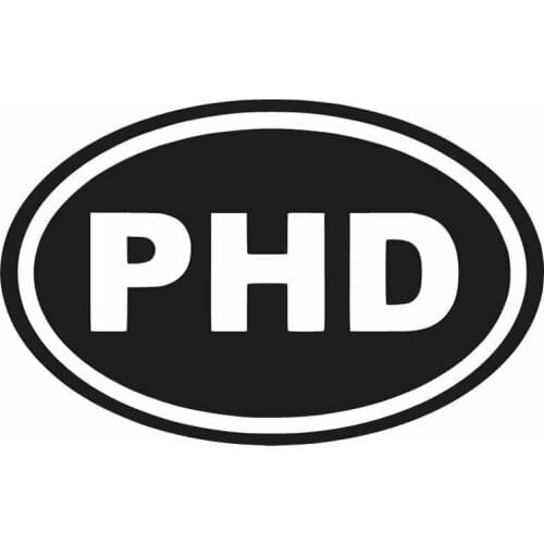 PHD OVAL VINYL DECAL STICKER CAR WINDOW LAPTOP DOCTOR PHYSICIAN CHOOSE COLOR