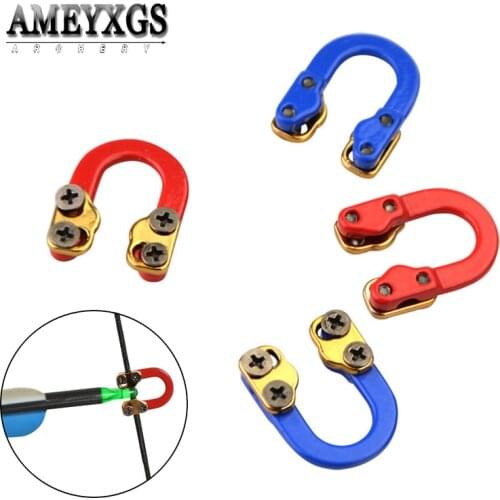 1pc Archery Compound Bow D Ring Buckle Bowstring Shooting Release Aids Aluminum Alloy D Loop Hunting Sports Shooting Accessories