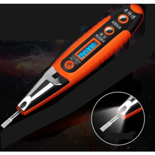 12-250V Socket Wall AC Power Outlet Voltage Detector Sensor Tester Electric Test Pen LED Light Voltage Indicator