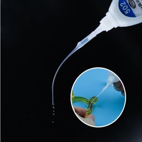 20pcs 502 super glue Micro-tips Dispenser Glue Bottle Cap Catheter Dropper Glue Applicator Dropping Tube Nozzle For Crafting Lab