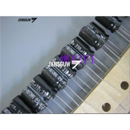 20PCS Matsushita NHG 10V330UF 6.3X11MM Audio Aluminum Electrolytic Capacitor 330UF/10V 105 degrees 330uF 10V Silver word