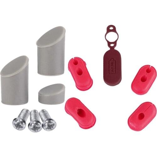 4Pcs Case Silicone Cap for Mi M365 Electric Scooter Charging Port Cover Dust Plug & 3Pcs Rear Mudguard Plug for Xiaomi Mijia M36