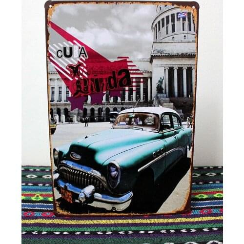 50pcs/lot Metal Sign shabby chic Car wall decor Tin signs Art of home decorate office House Cafe Bar hanging art wall I-35