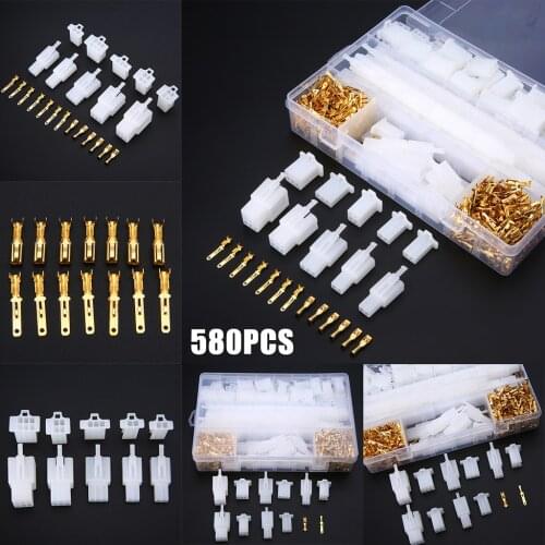 580pcs Electrical Wire Connector 2 3 4 6 9Pin Terminal Plug Kits for Car