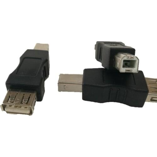 2.0 USB Type-A Female To Type-B Male Printer Adapter Black 500 Pcs