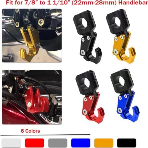 Motorcycle Accessories Scooter Luggage Carrier Handlebar CNC Convenience Hook Hanger Holder For 7/8“ 22mm 28mm Handle Bars