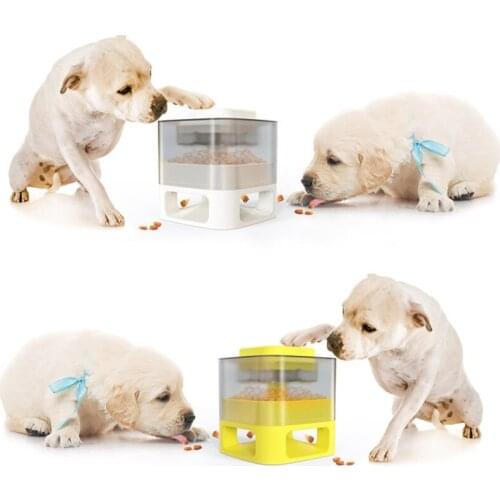 Automatic Pet Feeder Dry Food Dispenser Detachable Dogs Cats Anti Slip Bowl Dog Cat Leaking Food toy Slow Food Entertainment Toy