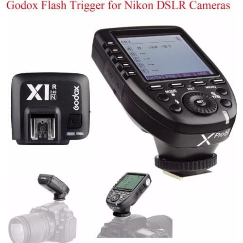 Godox Xpro-N TTL 2.4G Wireless 1/8000s HSS Flash Trigger for Nikon DSLR,Godox Xpro-N Transmitter with X1R-N Receiver for Nikon