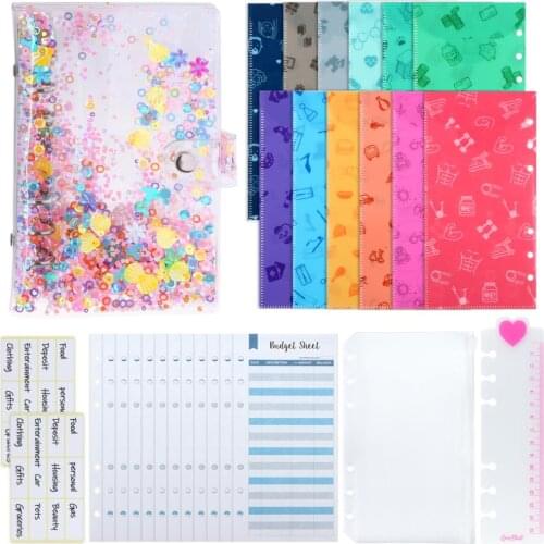 29 Pcs/set Loose Leaf Binder Notebook Inner Core Cover Journal Planner Office Stationery Supplies A6 PVC Cover