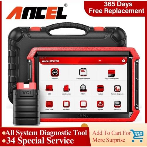 ANCEL DS700 OBD2 Automotive Scanner ECU Coding Active Test Engine Scan Full System A/F TPMS SRS DPF Reset OBD 2 Diagnostic Tools