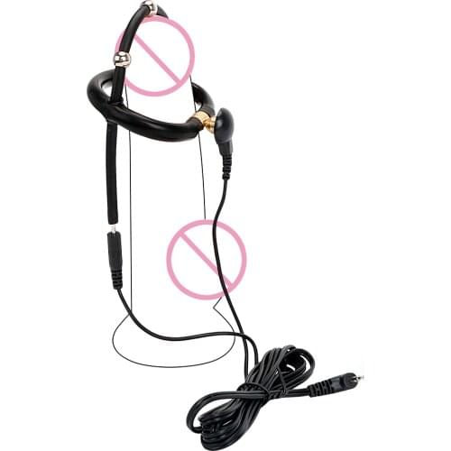 IKOKY Adult Product Penis Glans Ring Electrical Conductive Silicone Electro Shock Stimulate Sex Toys For Men Gay