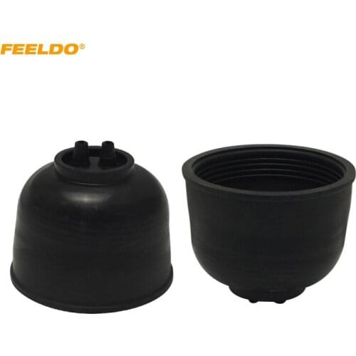 FEELDO 2Pcs Waterproof DustProof Cover Rubber Anti-Dust Sealing For 45mm-45mm Car LED/HID Headlight Cover Cap #5602