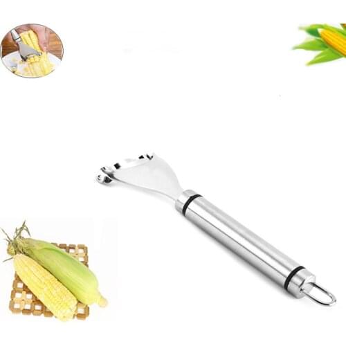 Stainless Steel Cob Corn Stripper Corn Zipper Corn Peeler Corn KCorn Peeling Knife with Protective Handle Corn Stripping Tool