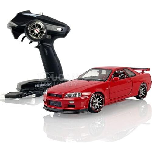 HGM TOYS 1/28 MINI Q9 RTR 4WD Drift Racing RC Car with Radio 6CH Metal Chassis Outdoor Gifts Model Nissan R34 TH19502-SMT5