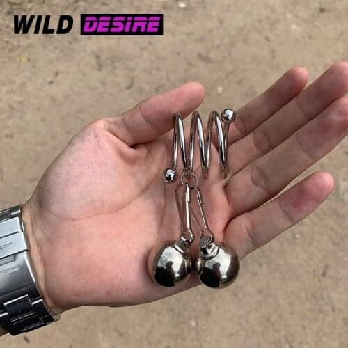 New Physiotherapy Metal Cock Ring Strengthen Erection Penis Lock Ring Cockring ball Extender Time Sex Toy Male Men Gay Ring 18