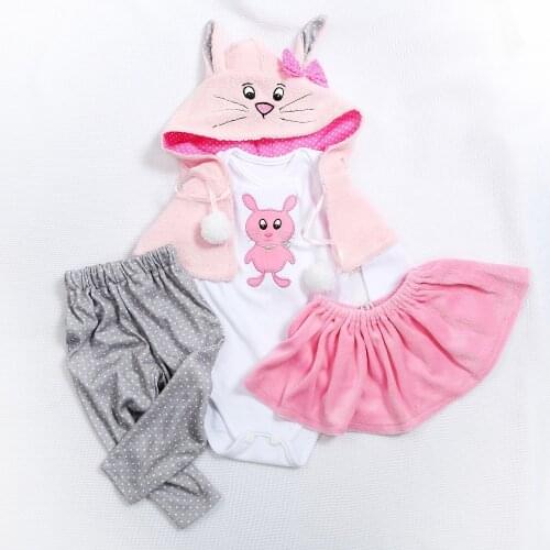5 different styles two sizes 47 or 60CM doll dress reborn baby doll clothes high quality dress all cotton clothes