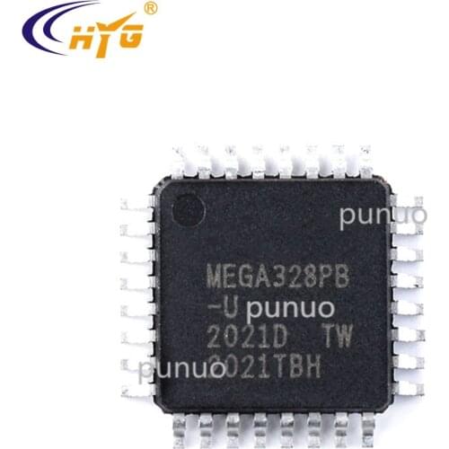 Original Authentic ATMEGA328PB-AU Encapsulation QFP32 Low Power CMOS 8-bit Microcontroller High Performance 32KBytes Flash