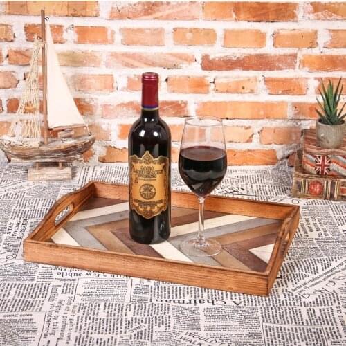 Solid Wood Storage Trays Pan Plate Fruit Dishes Saucer Tea Tray Dessert Dinner Bread Pizza Wood Plate Tea tray