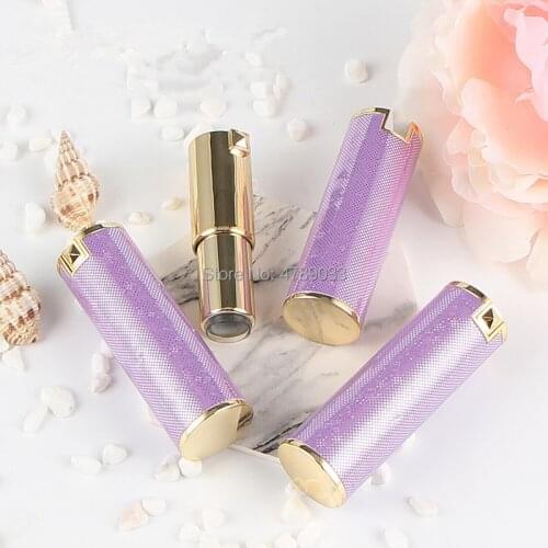 10/30/50pcs Purple Round 12.1mm Empty Lipstick Tubes DIY Refillable Lip Gloss Lip Balm Containers Cosmetic Tool Free Shipping