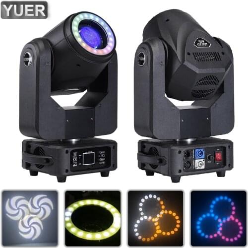 LED 150W Moving Head Light With Ring Light Belt Stage Spot Strobe Zoom Effect Light DMX512 DJ Disco Party Wedding Voice Control
