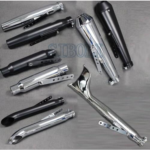 38mm 40 42 45 mm 64mm Motorcycle Exhaust Pipe Fish Antiqued Vintage Fashion Muffler For Triumph Pit bike Escape Moto Left Right