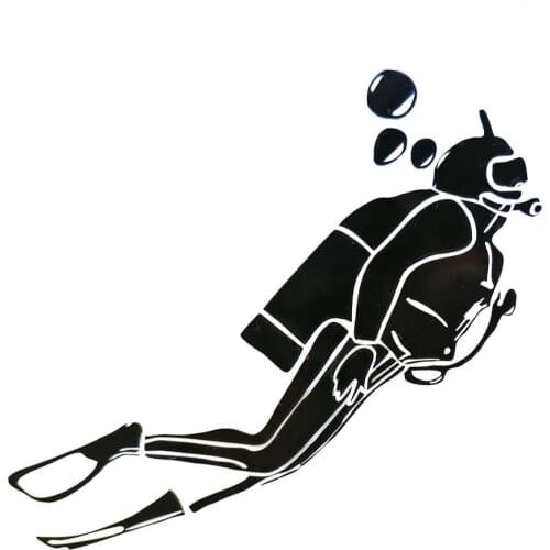 Scuba Diver Vinyl Decal for Diving Tank Fins Personalized Stickers for Diving Tank Novelty Decals for Fins Cars Boat