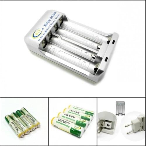 Hi-speed Quick BTY EU Battery Charger N95+4x AA3000 series 850mAh+4x AAA1350 series 350mAh 1.2V NI-MH Rechargeable Battery