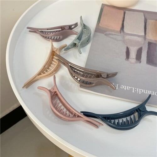 Woman Hair Clip Morandi Color Temperament Girl Top Clip Korean Fashion Design Color Drip Plastic Duckbill Clip