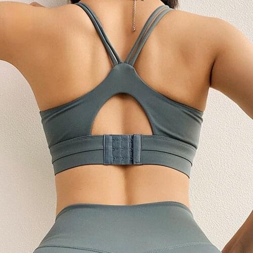 Women Sexy Back Cross Sport Bras Strappy Sports Bra High Impact Gym Bra Top Sport Yoga Fitness Crop Top Running Workout Bras