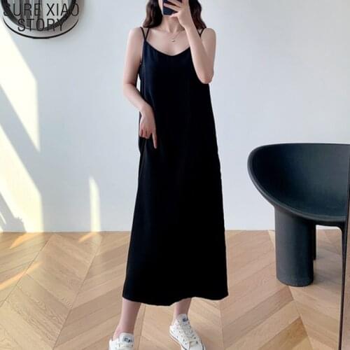 Spaghetti Strap Sexy Dress Plus Size Sleeveless Summer Dress Women 2021 Chiffon Dresses Ladies V Neck Casual Party Dresses 13347