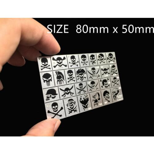 1/35 Modern AFV Skull Pattern Stenciling Template Model Building Tool AJ0040