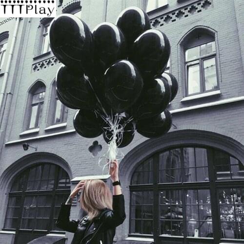 10pcs Black Balloons 10 Inch Thick 2.3 g Latex Balloons Birthday Balloons Wedding Decorations Ballon Party Globos Party Supplies