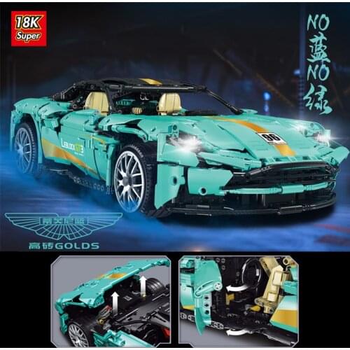 High-tech 2008pcs City Moc DB11 Super Sports Car Racing Vehicle Building Blocks Bricks Toys Children Boy Birthday Gift 62260