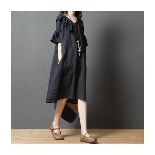 2018 New Brand Summer Maternity Dress Woman Casual Large Size With Pocket Pregnant Woman Clothes MD-00400