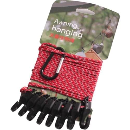 4.5m Outdoor Clothesline Adjustable Anti-slip Canopy Hanging Rope Multi Camping & Hiking Tools