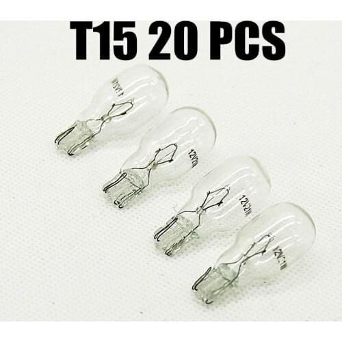 20pcs T15 W21 12V clear car bulb halogen lamp clearance lights automotive