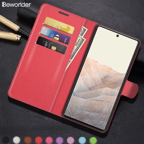 For Google Pixel 6 Pro Case Lichee Pattern PU Leather Flip Wallet Card Slot TPU Phone Cover For Google Pixel 4 5 XL 4A 5A Case