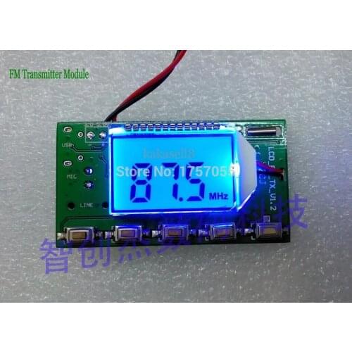 DSP PLL 87-108MHz Digital Wireless Microphone Stereo FM Transmitter Module free shipping