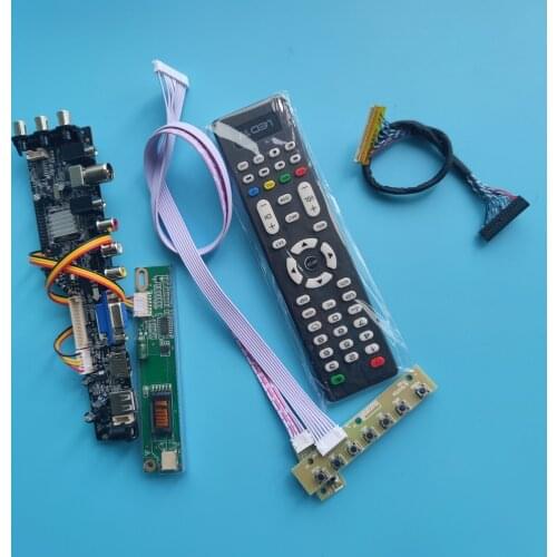 Kit for LTN170WX-L05 17.0" DVB-C DVB-T LCD Panel TV Controller board HDMI VGA 1 CCFL 1440X900 30pin Digital USB AV