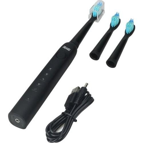 Seago USB Rechargeable Electric Toothbrush Smart Timer Sonic Toothbrush with 5 Optional Modes Dental Care Massager Gifts