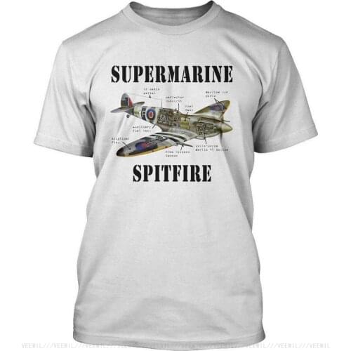 WW2 SUPERMARINE SPITFIRE TSHIRT AIRSHOW T-Shirt AIRPLANE AEROPLANE BIRTHDAY GIFT Cotton Tee Shirt Custom Print