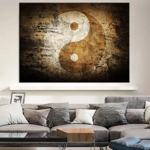 Yin and Yang Pattern Art Canvas Paintings On the Wall Art Posters And Prints Chinese Classical Art Pictures For Living Room