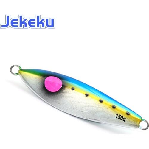 JEKEKU 1pc NEW Boat Sinking Fishing Metal Casting Jig Lure 120g 150g Saltwater Metal Fishing Lure Artificial Bait Casting Bait