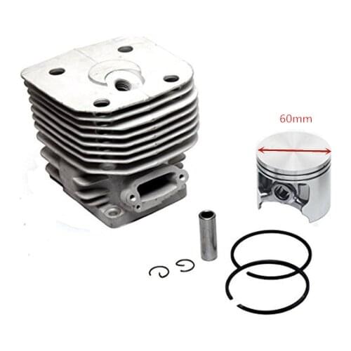 60MM CYLINDER KIT FOR CONCRETE CUT OFF SAW HUS. PARTNER K1260 RAIL SAW ZYLINDER ASSEMBLY PISTON RING PIN CLIP 576 27 00 02